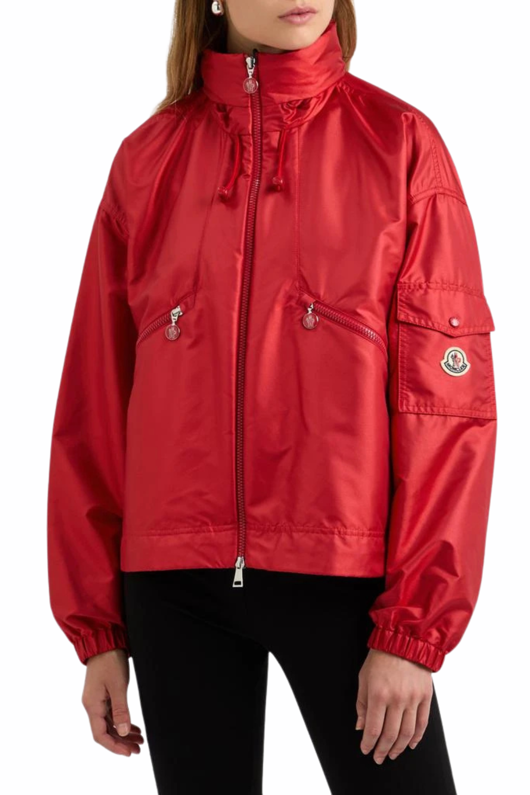 Moncler Black Hemar Jacket Red