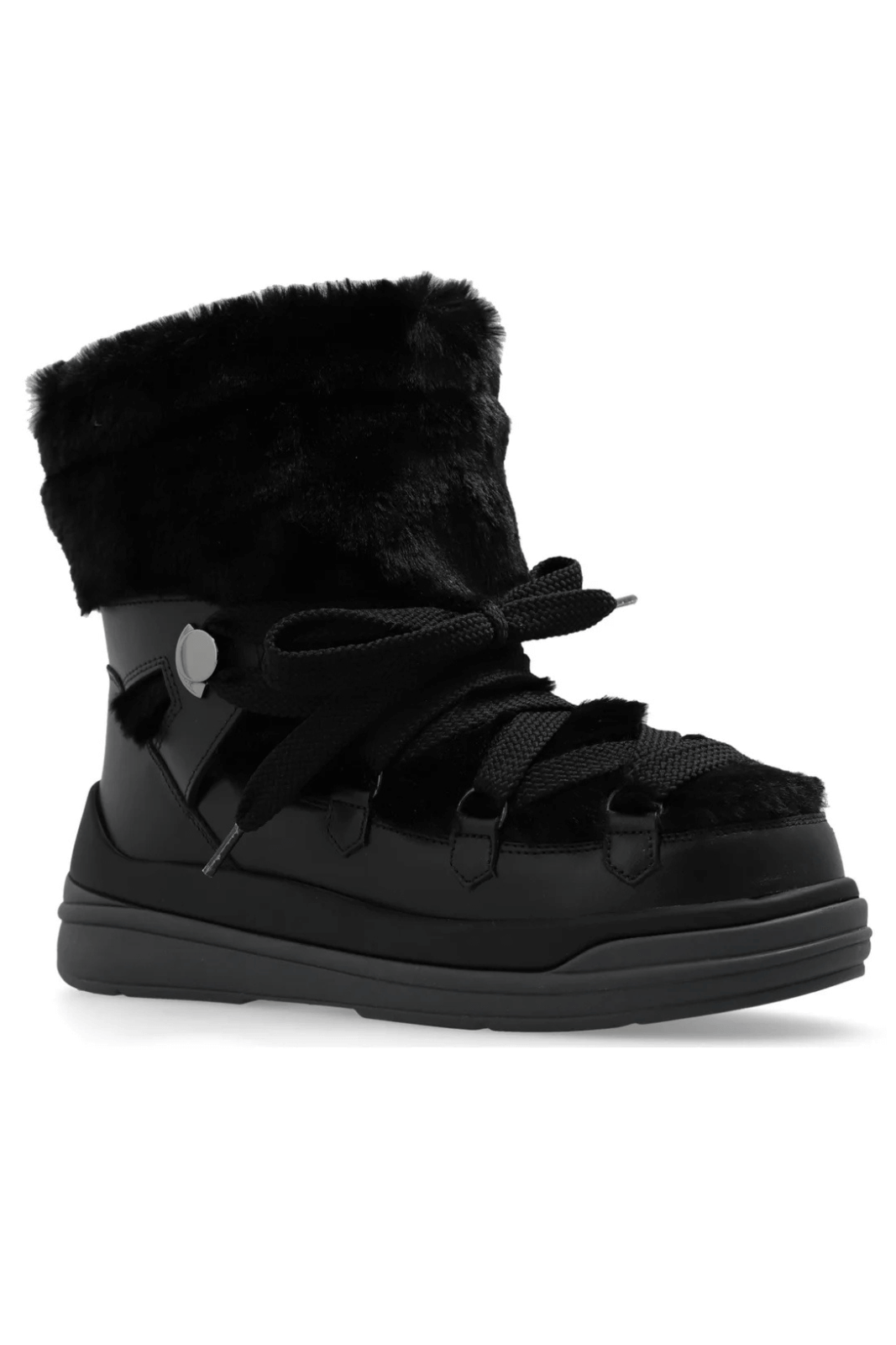 Moncler Insolux Lace-Up Snow Boots Black