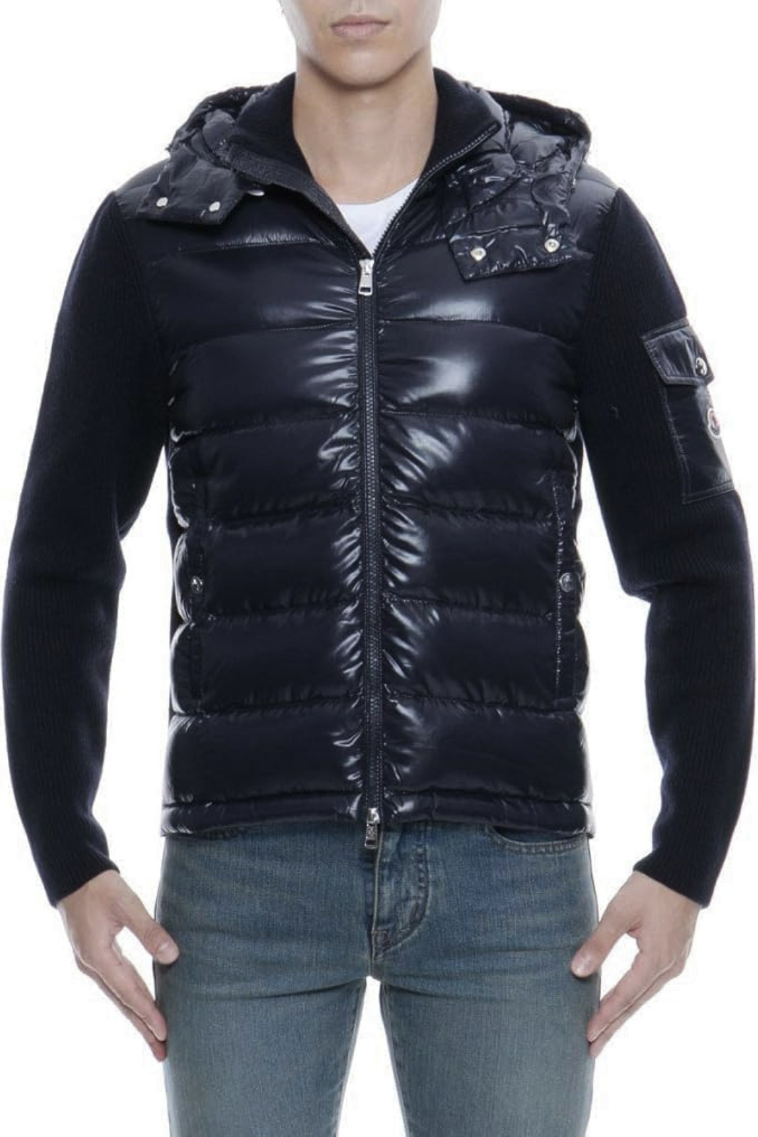Moncler Maglione Tricot Cardigan Navy Jacket