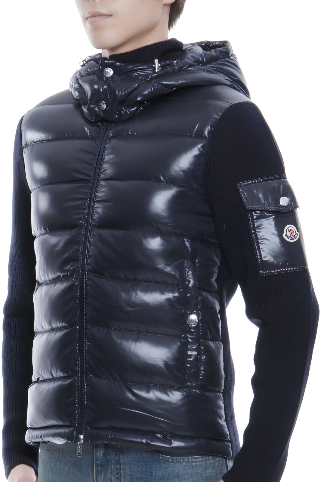 Moncler Maglione Tricot Cardigan Navy Jacket