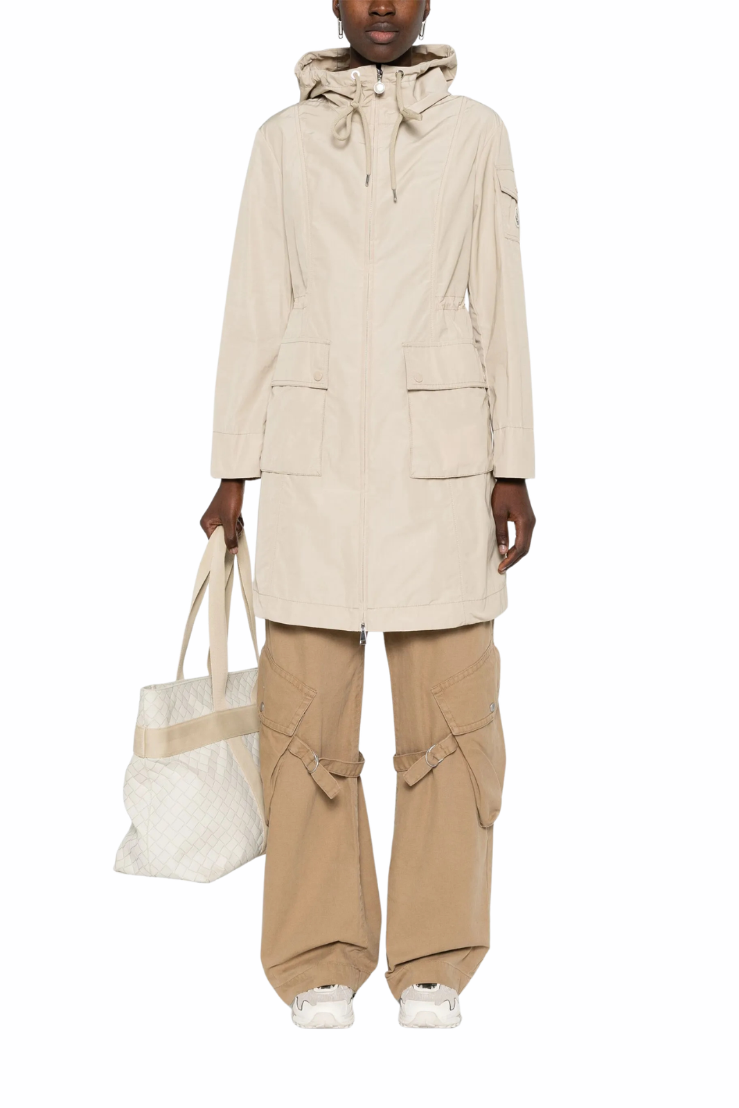 Moncler Laerte parka coat beige