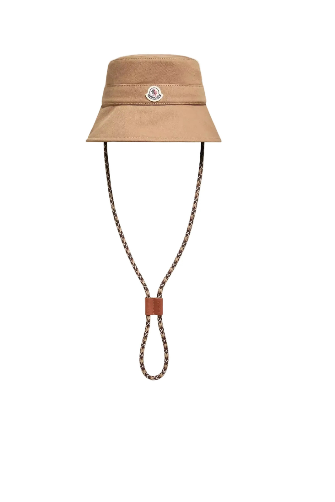 Moncler Logo Cotton Gabardine Bucket Hat Camel Beige unisex