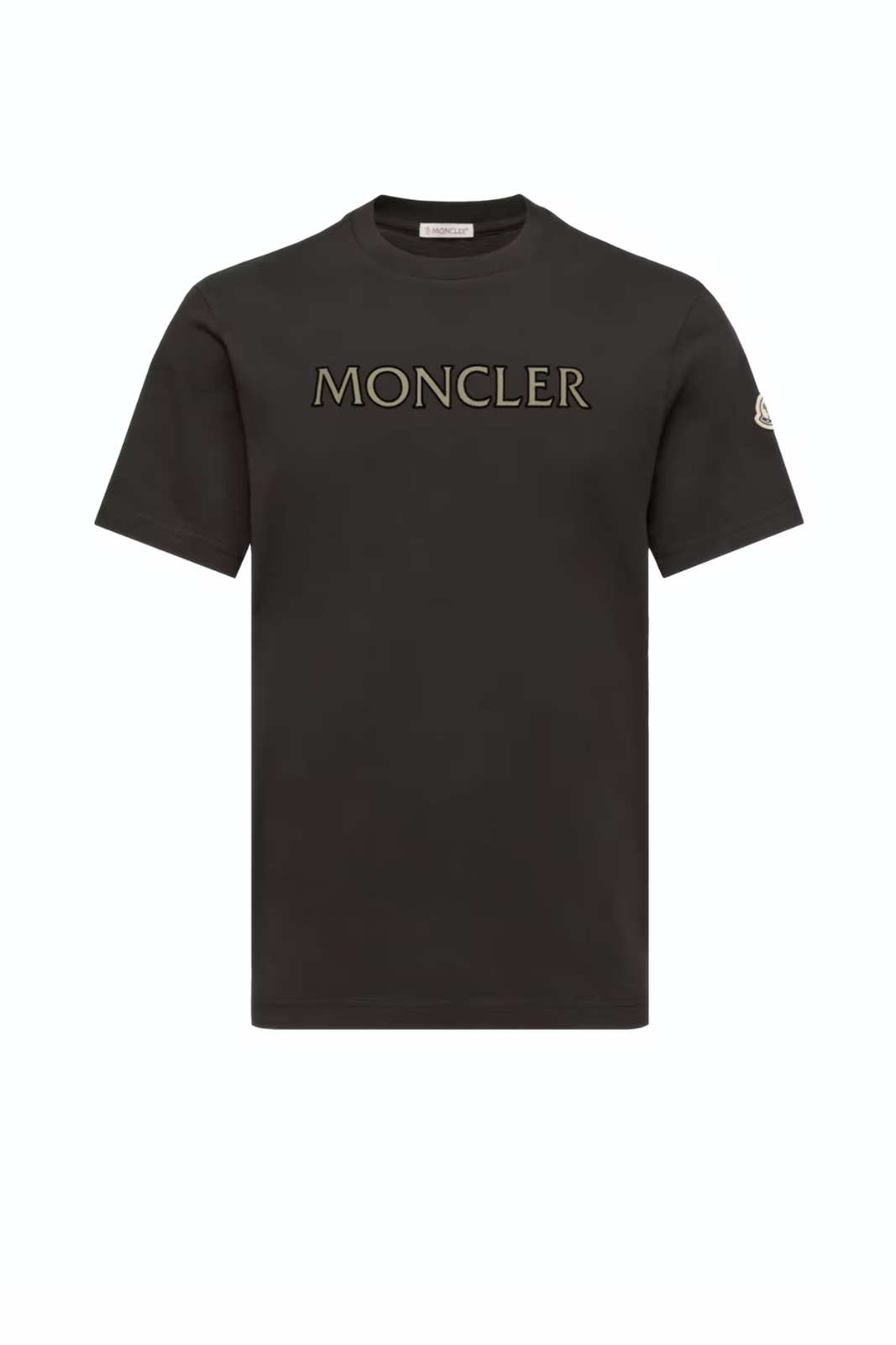 Moncler Logo Print Cotton T-Shirt Black