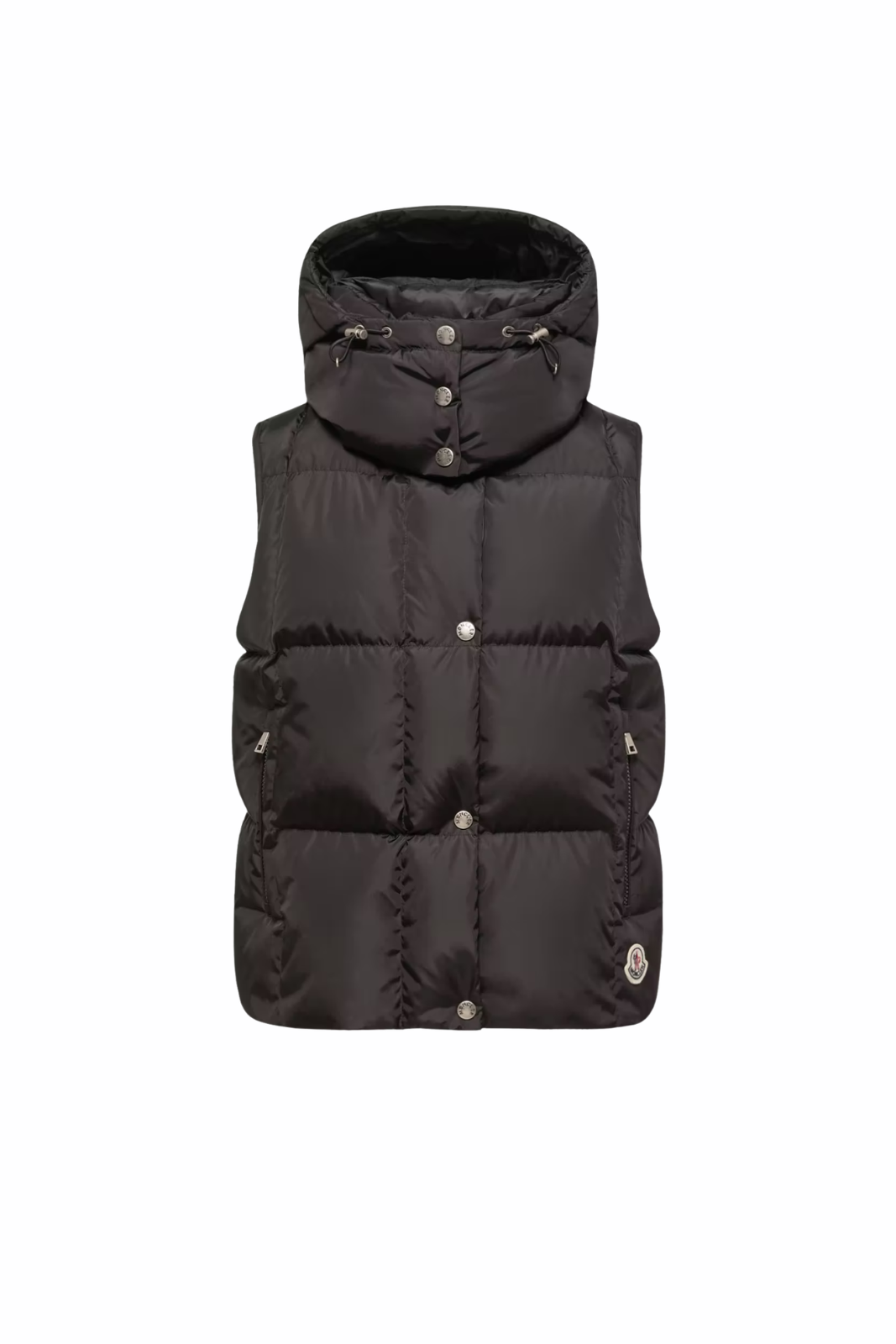 Moncler Macareux Down Padded Vest with Hood Black