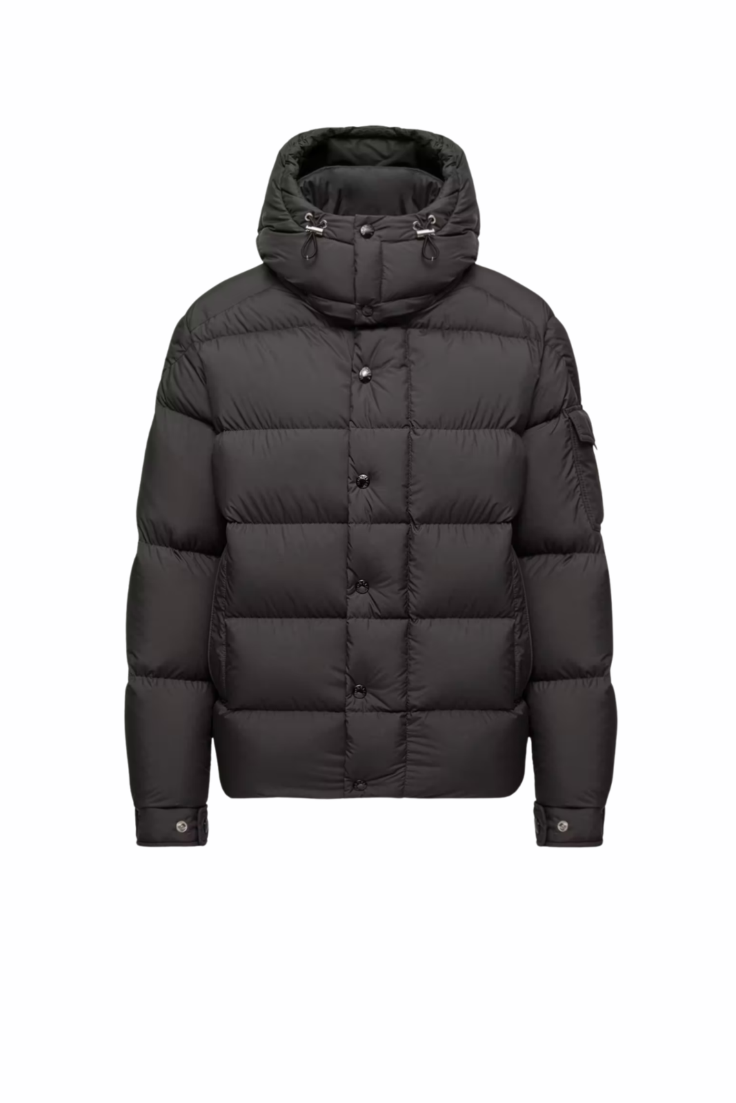 Moncler Maya 70 short down jacket with hood Black