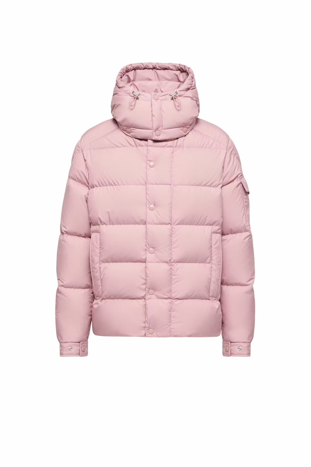 Moncler Maya 70 short down jacket with hood Pink