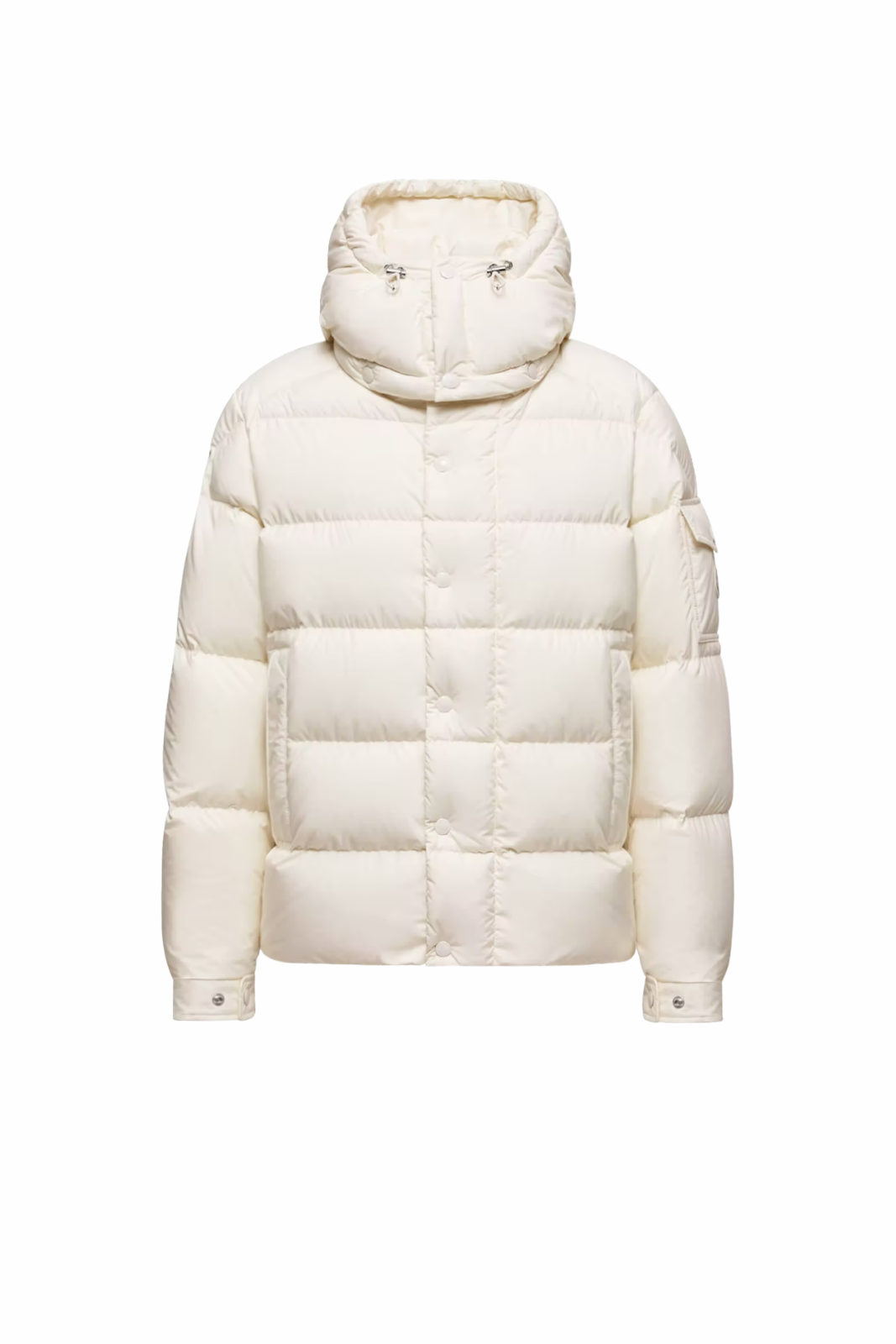 Moncler Maya 70 short down jacket with hood white
