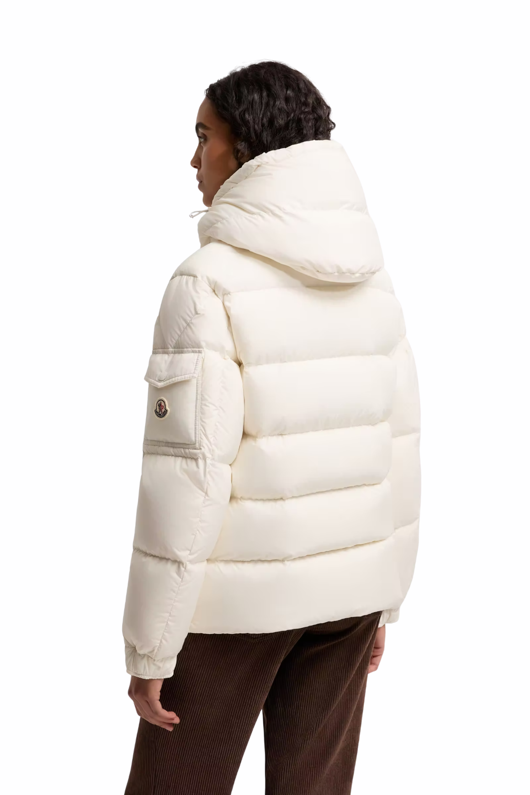 Moncler Maya 70 short down jacket with hood white