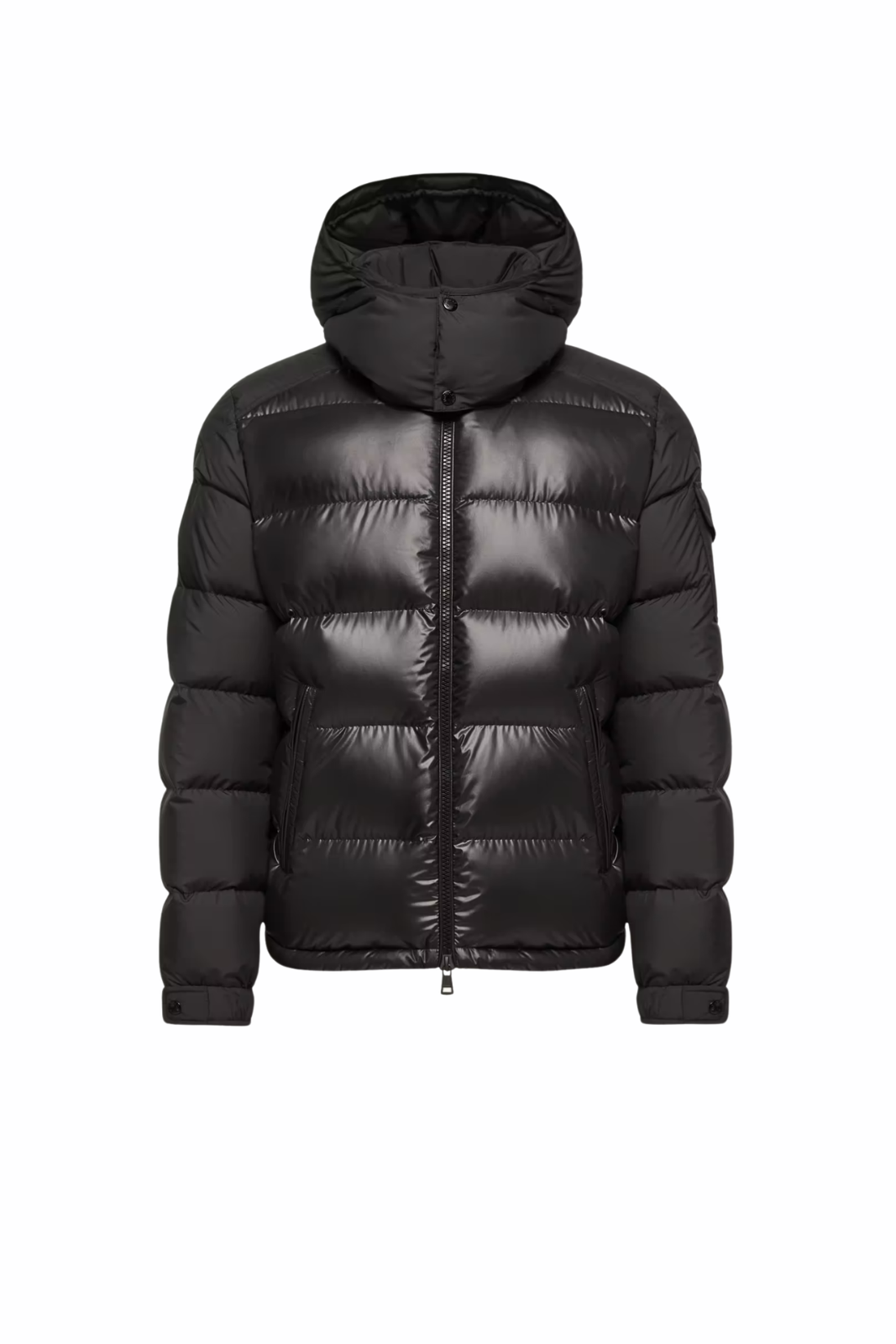 Moncler Maya short down jacket with hood Black