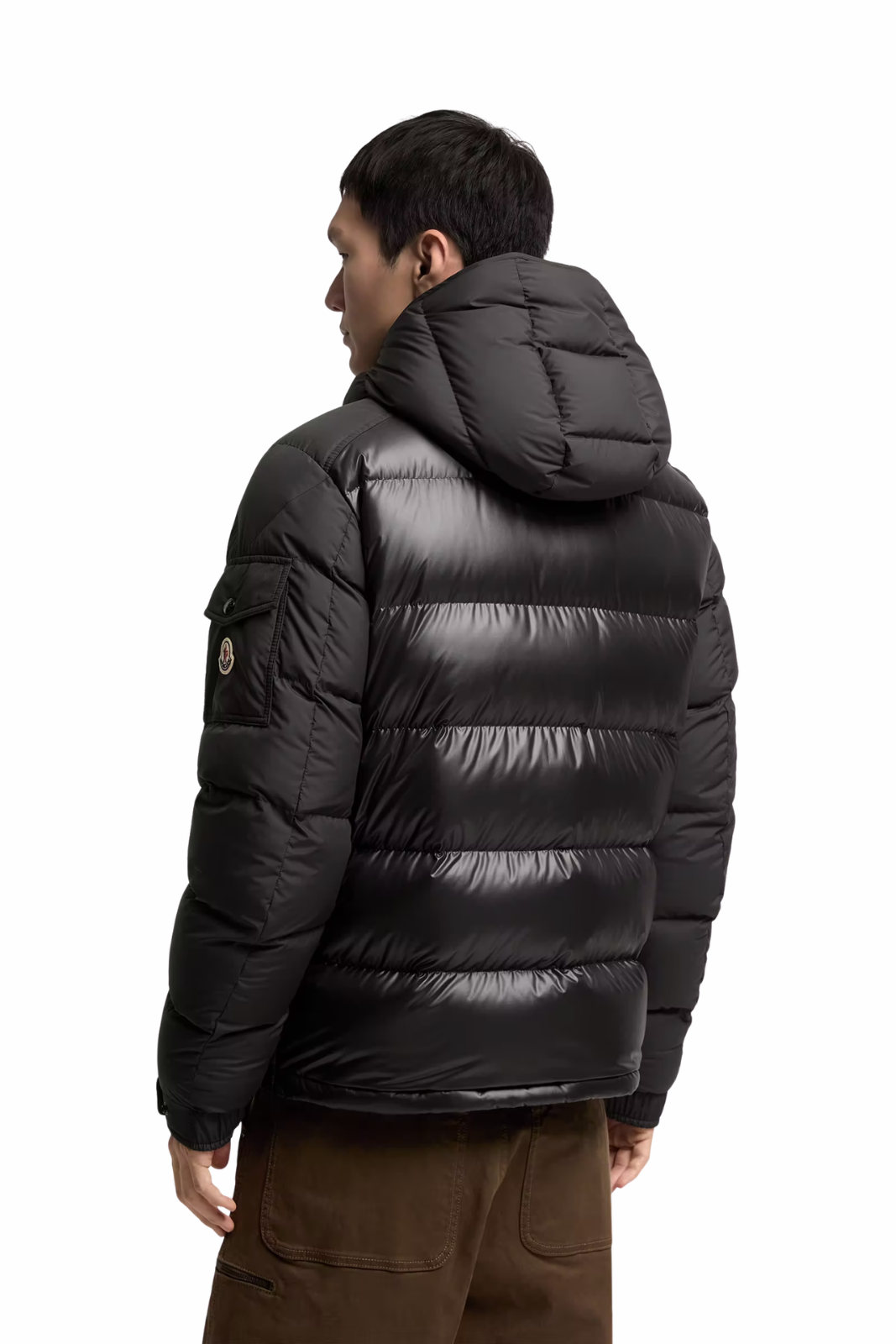 Moncler Maya short down jacket with hood Black