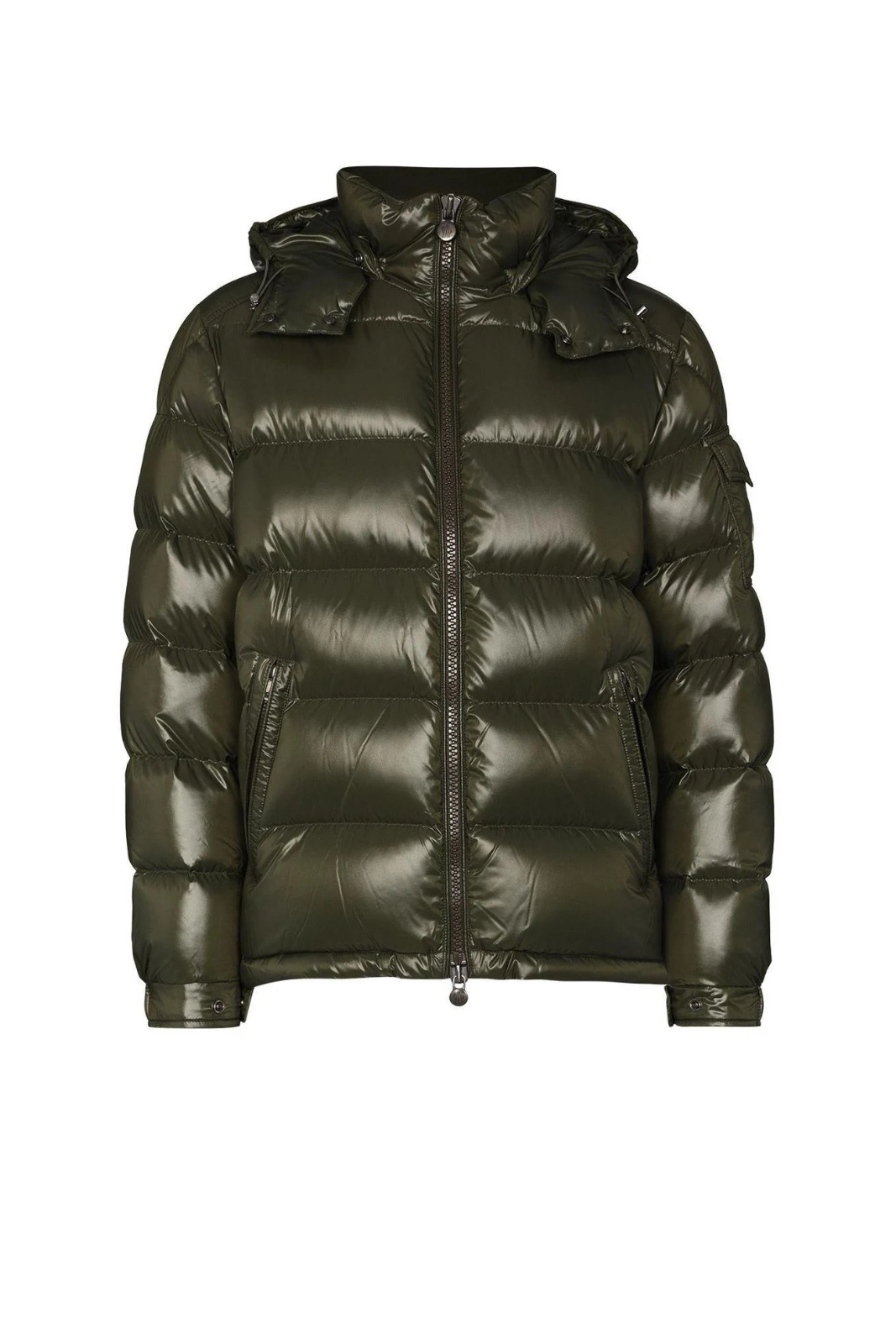 Moncler Maya Hooded Short Down Men Olive Jacket