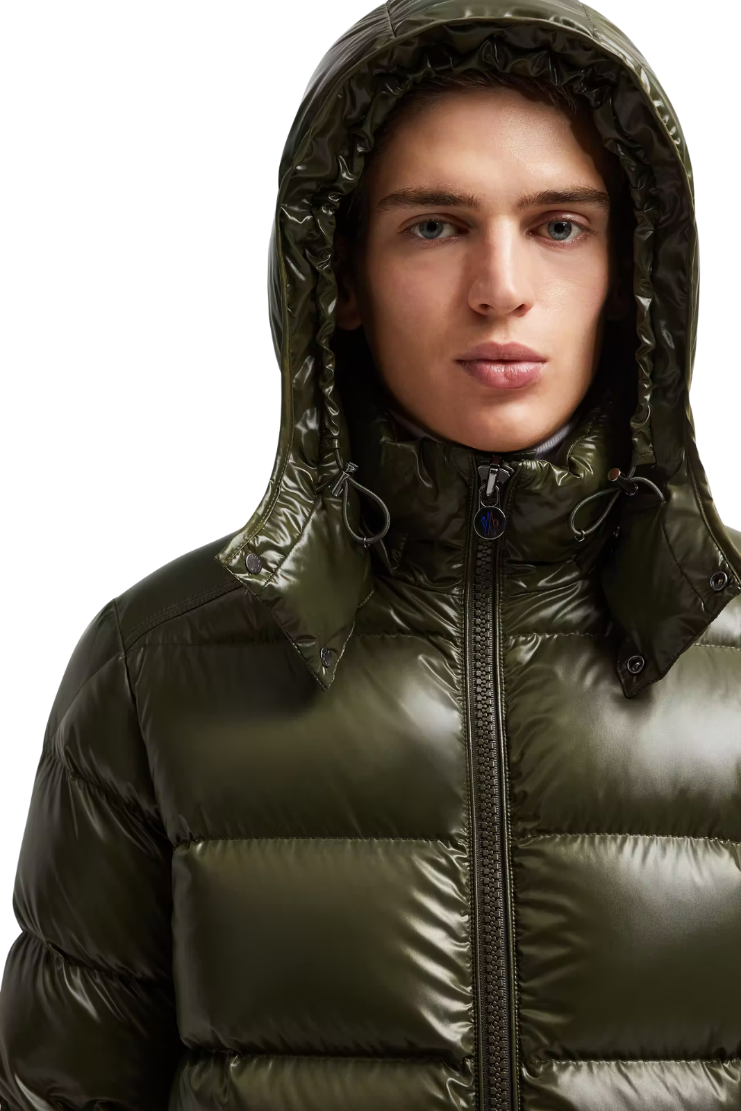 Moncler Maya Hooded Short Down Men Olive Jacket