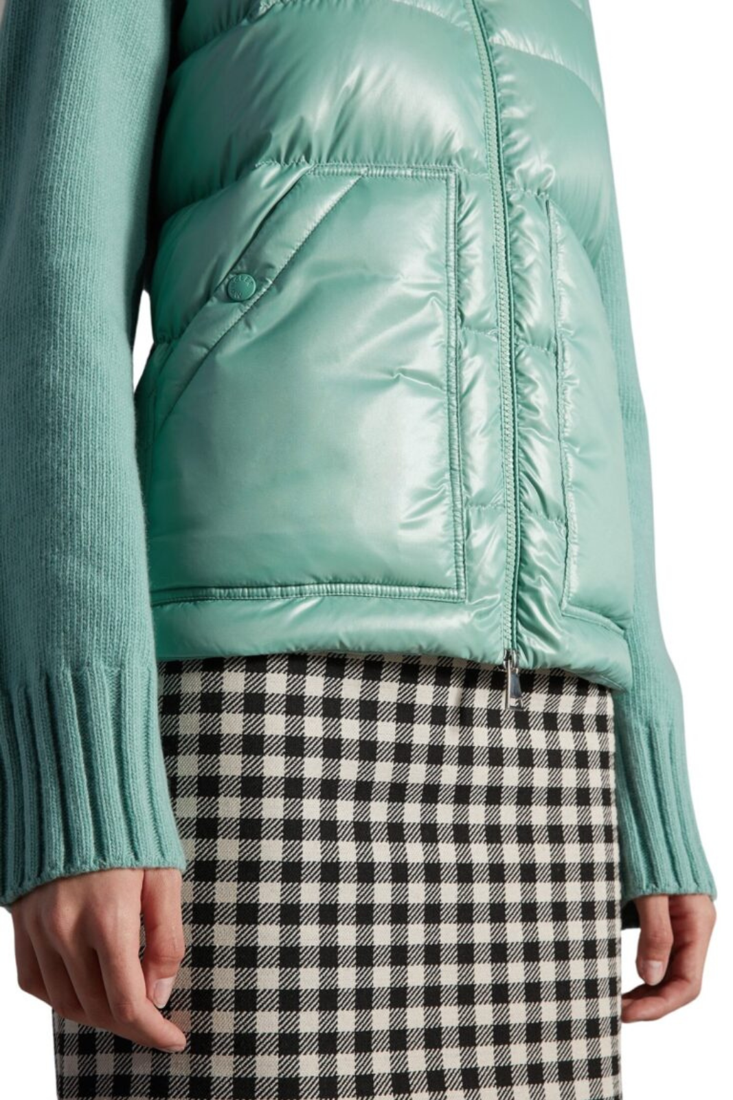 Moncler Zip-Up Track Cardigan Green