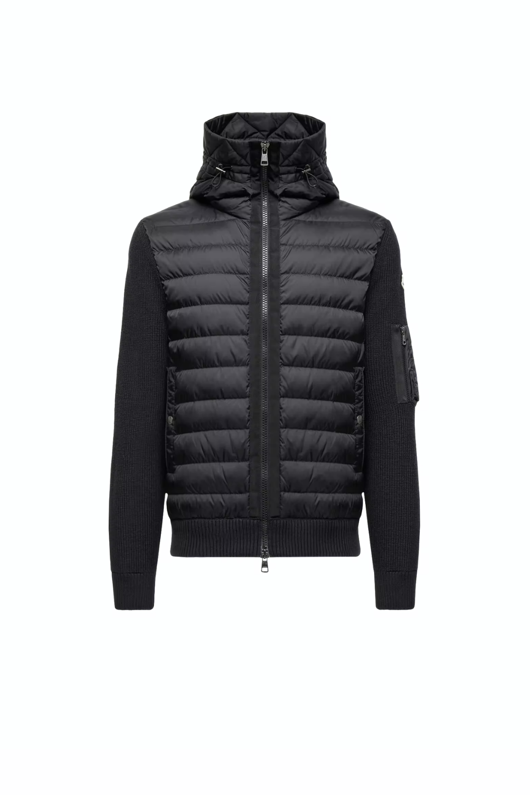 Moncler Padded Zip-Up Cardigan Black