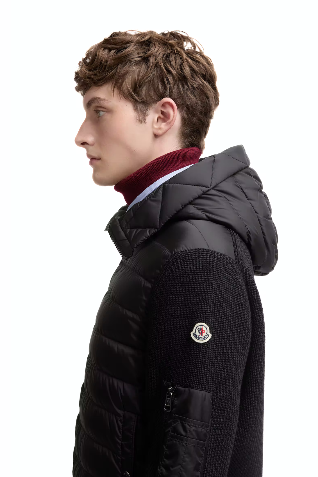 Moncler Padded Zip-Up Cardigan Black