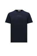 MONCLER Tシャツ ロゴ ネイビー Moncler Patch Logo Cotton T-shirt Navy blue | Exclusiv la Finery