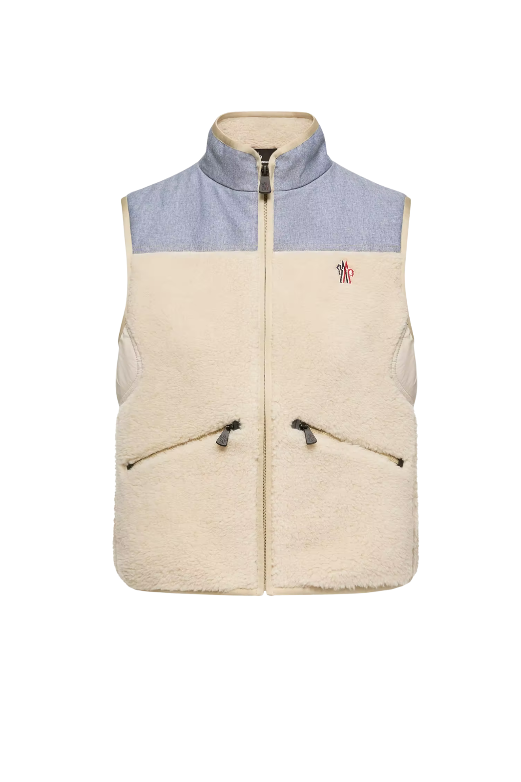 Moncler Teddy & Chambray women Light Beige Gilet