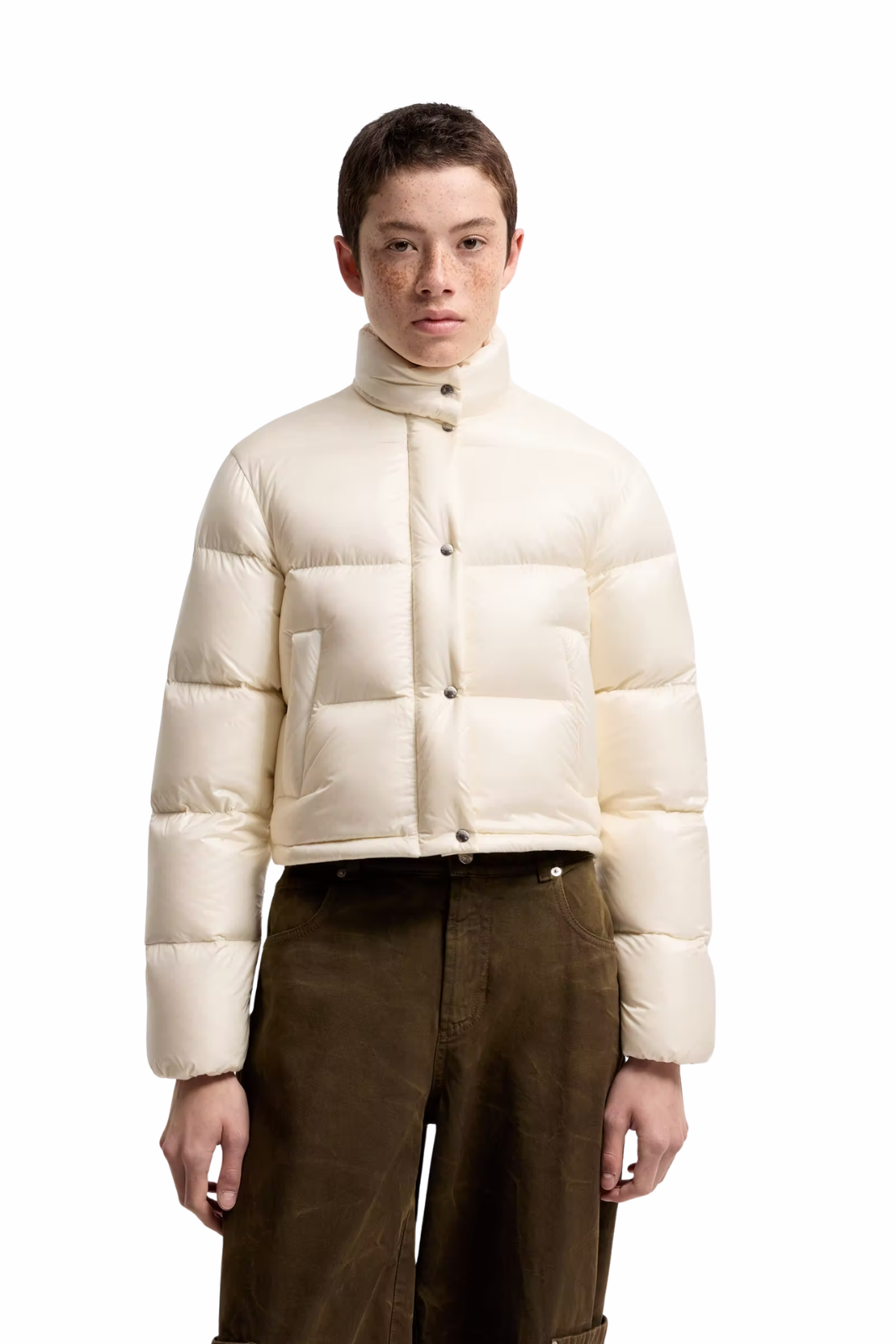 Moncler Tepice short down jacket Beige