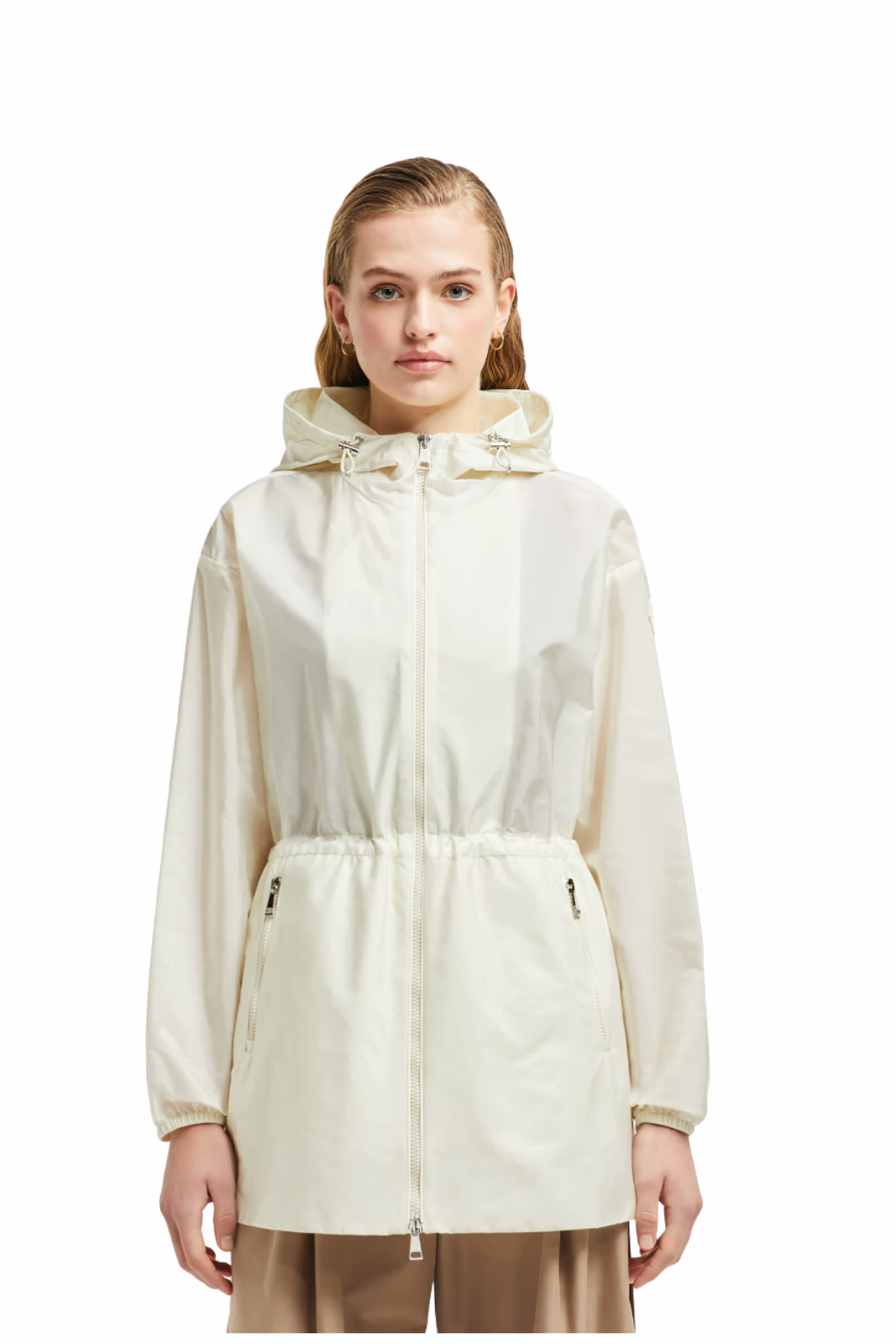 Moncler Wete Hooded Jacket white for woman