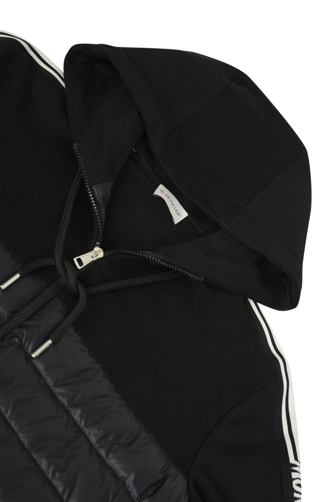 Moncler Zip-Up Track Cardigan Black