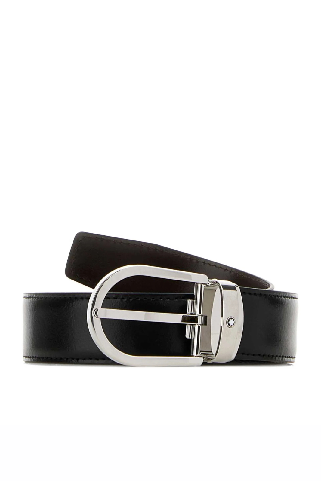 Montblanc Horseshoe reversible leather belt Black Brown