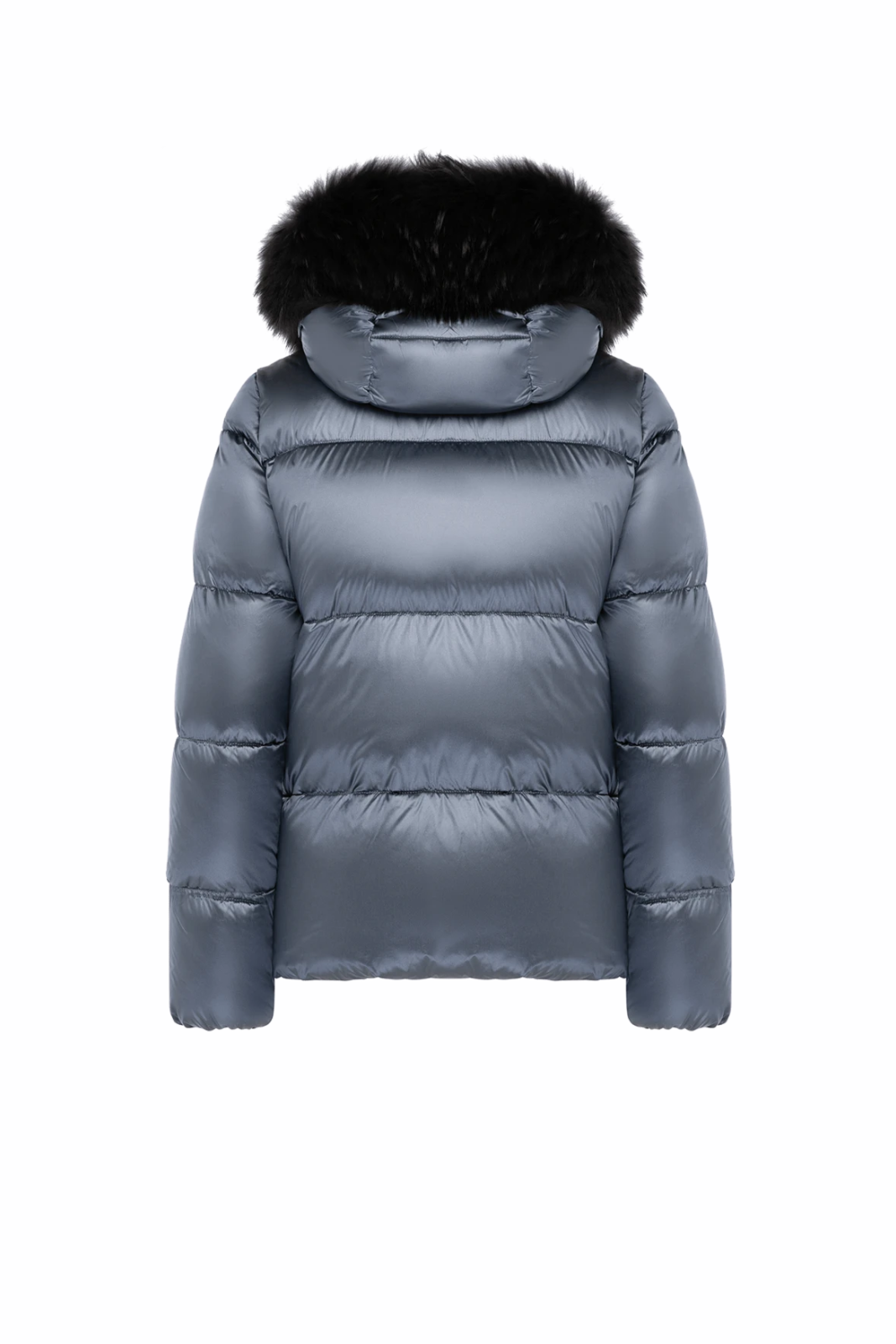 Moorer Melita Blue down Jacket with black fur on the hood
