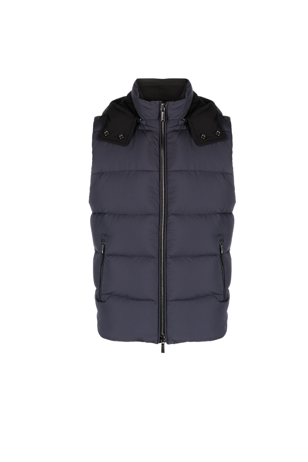 Moorer high-neck padded gilet blue