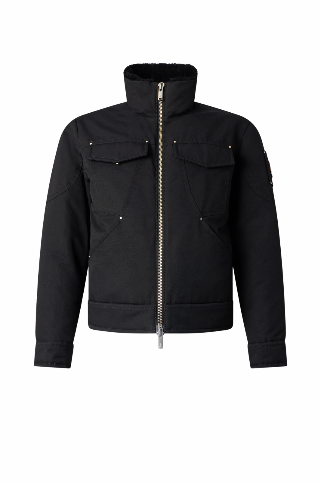 Moose Knuckles Falcon Down Trucker Jacket Black