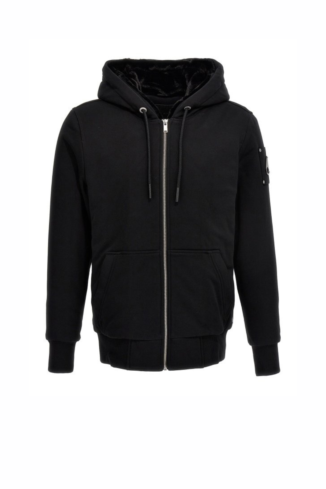 Moose Knuckles classic bunny Black hoodie man