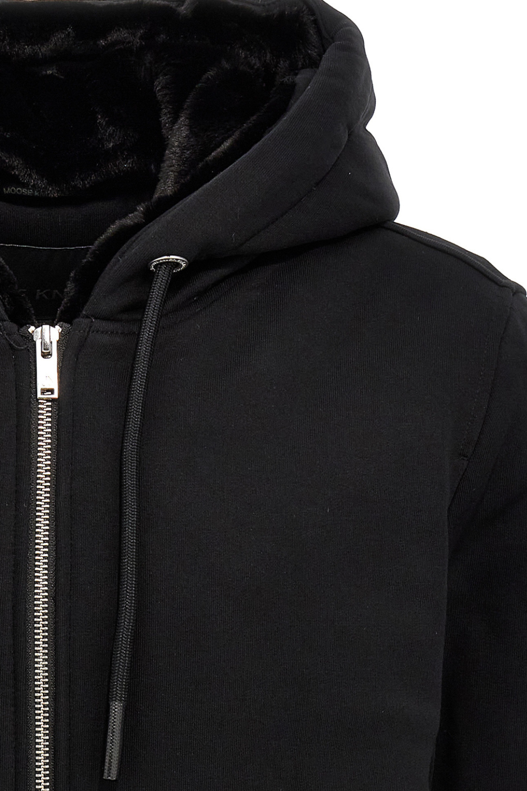 Moose Knuckles classic bunny Black hoodie man
