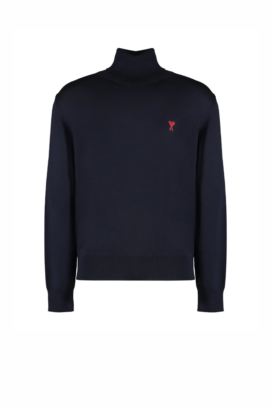 Ami Paris Navy blue turtleneck sweater Ami De Coeur