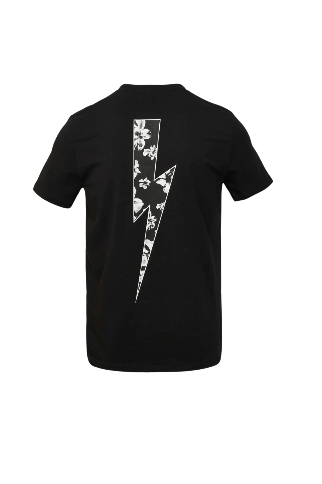 Neil Barrett Black Logo with Flower Man T-shirt