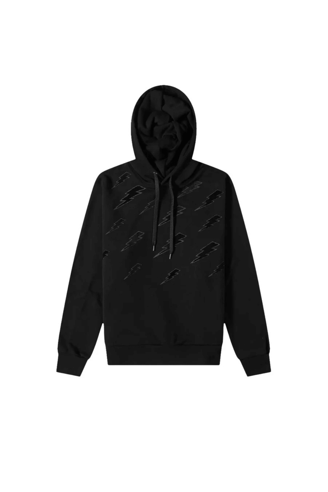 Neil Barrett Degrade Thunderbolt Black Hoodie for men