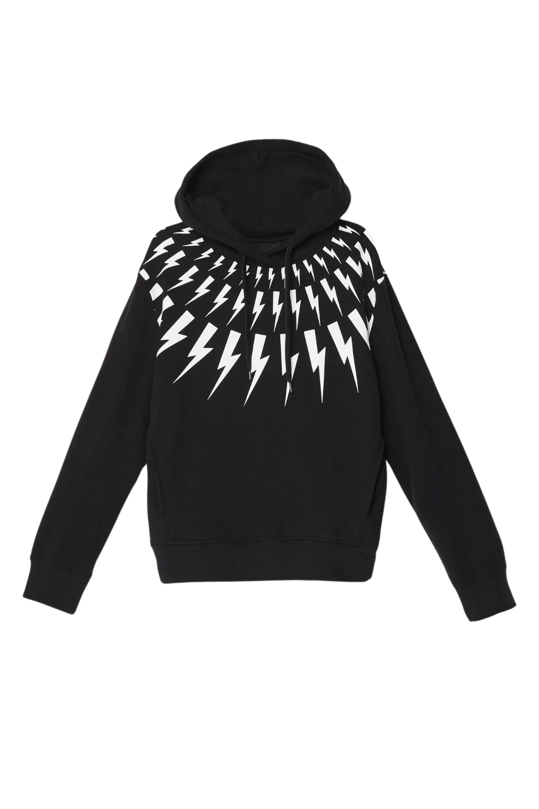 Neil Barrett Fairisle Thunderbolt black Hoodie for men