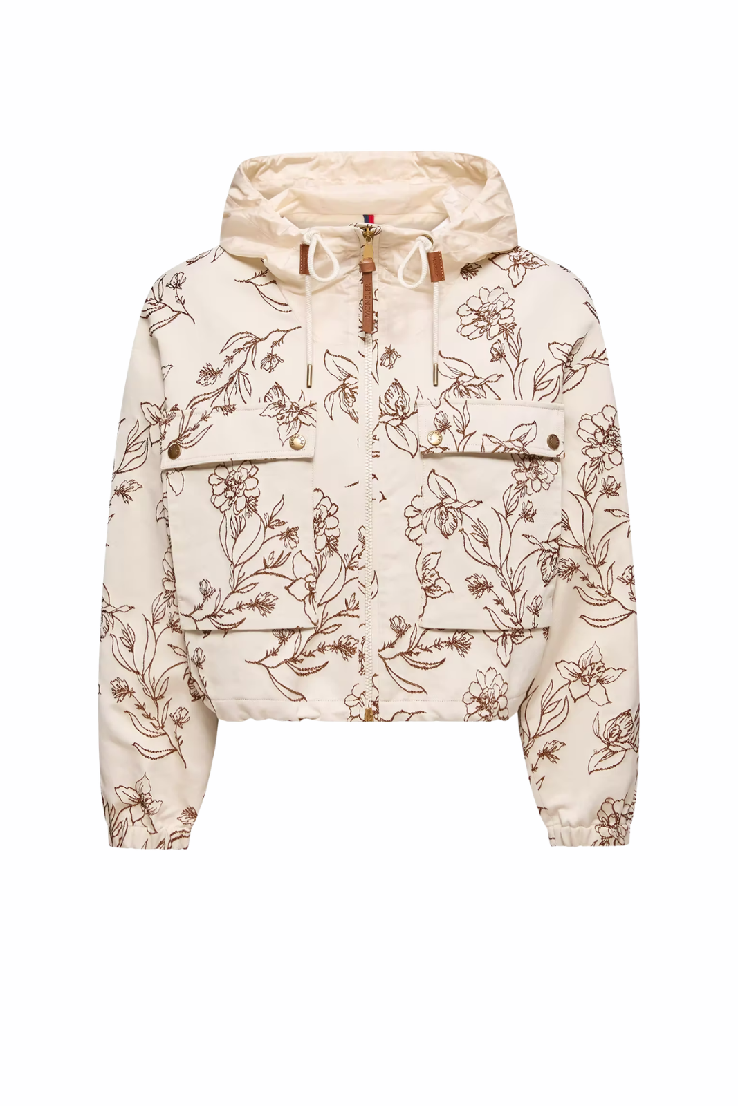 Moncler Nepeta Hooded Floral Print Women Jacket