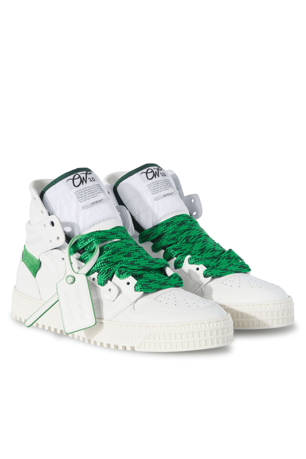 Off-White 3.0 Off Court Leather Sneakers White Green