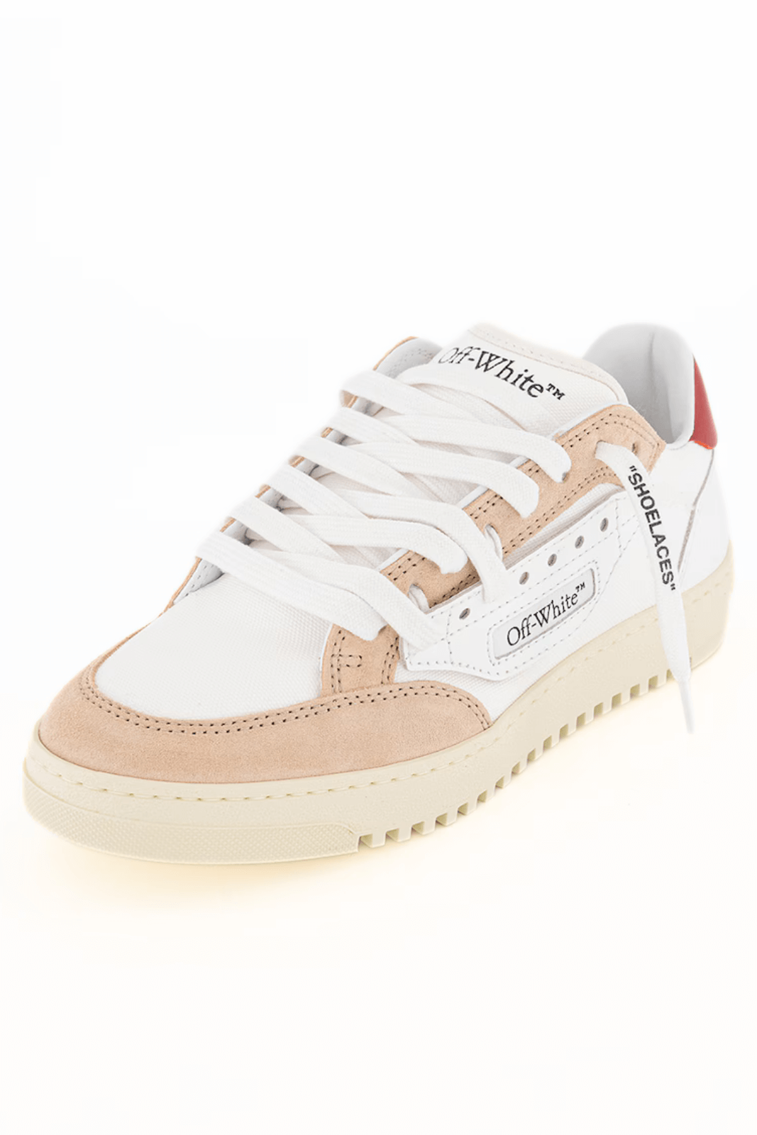 Off-White 5.0 leather Sneakers white beige red