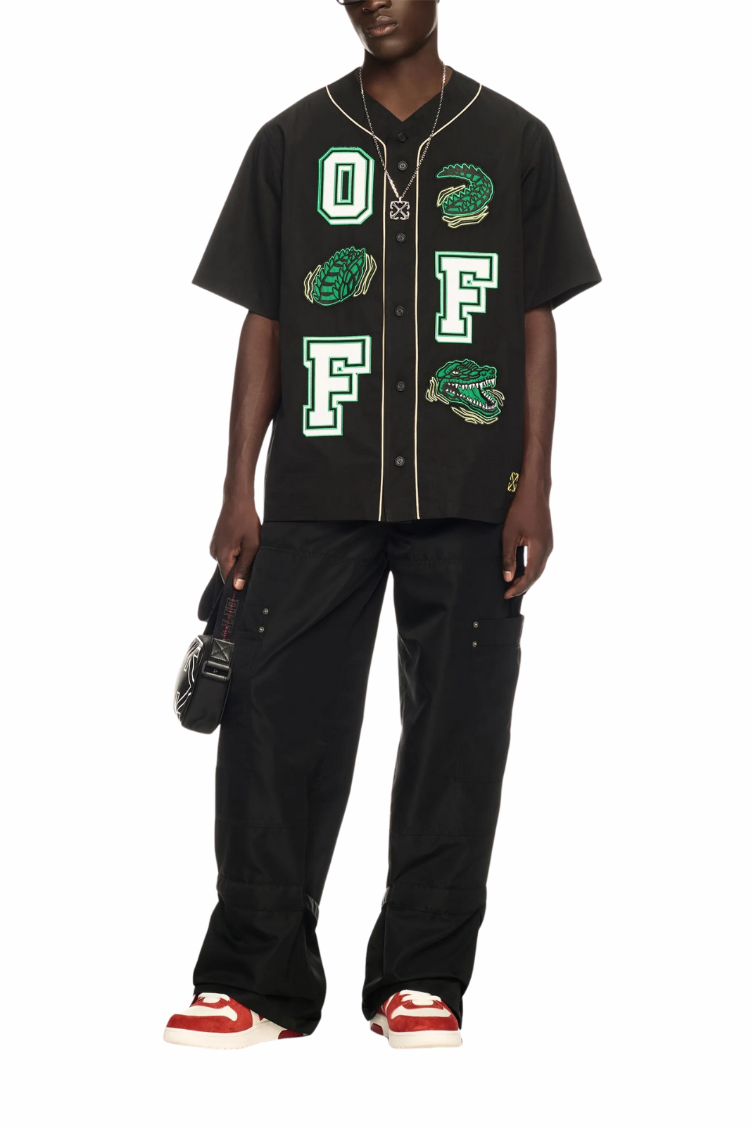 Off-White Arrows-motif carpenter trousers Black