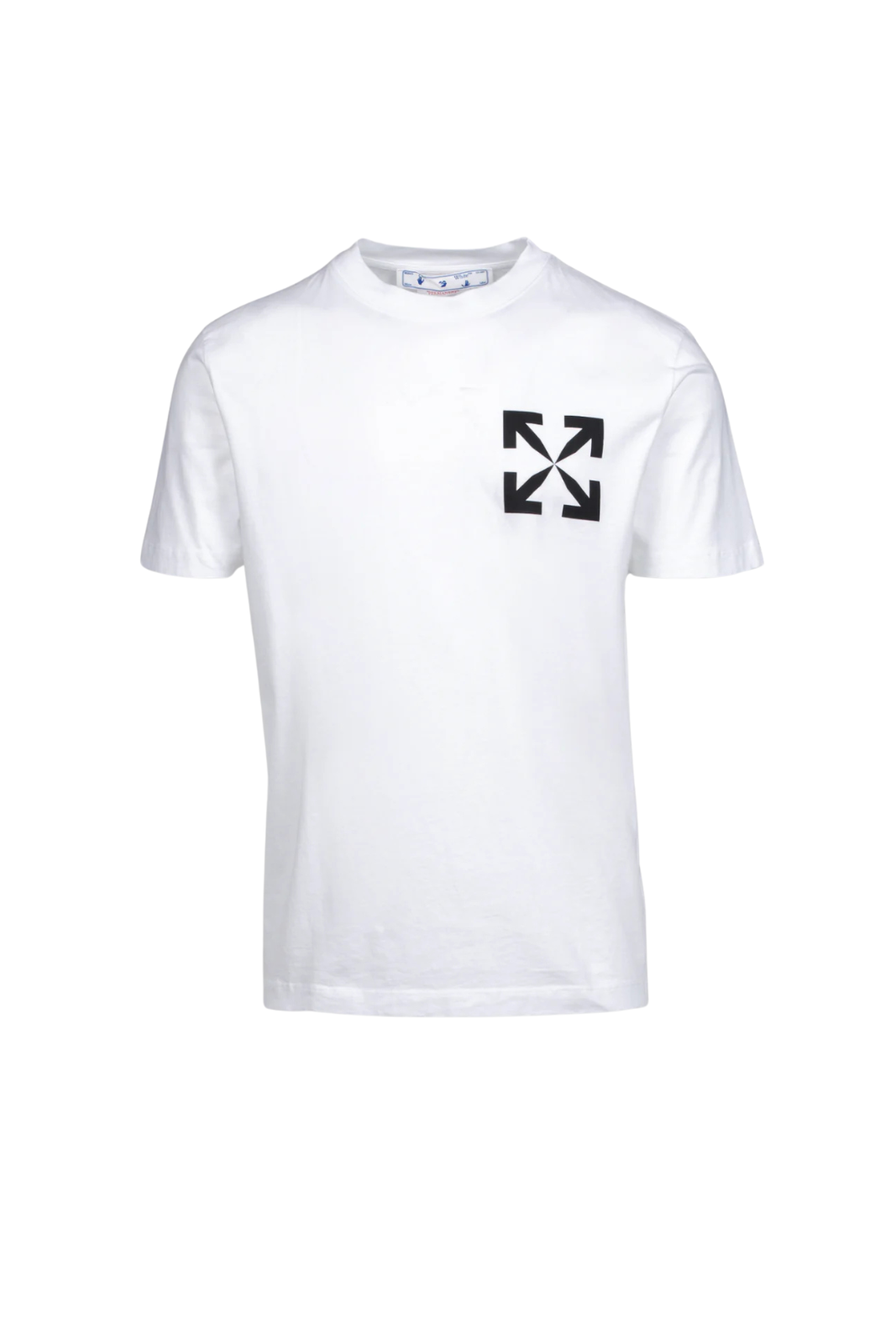 Off-White Arrow Pattern Cotton Short Sleeve White T-Shirt