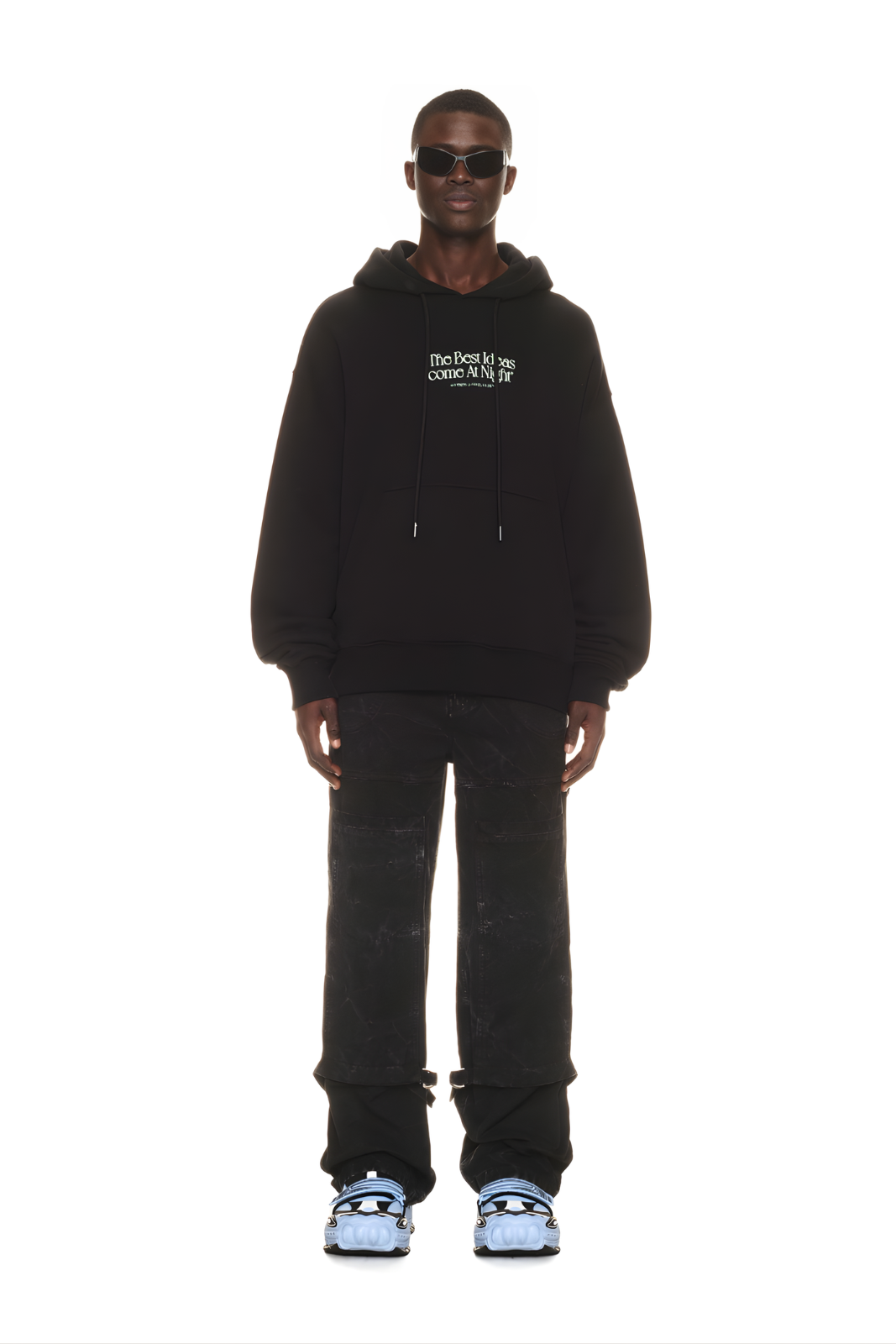 Off-White Slogan Best Ideas Skate Hoodie Black