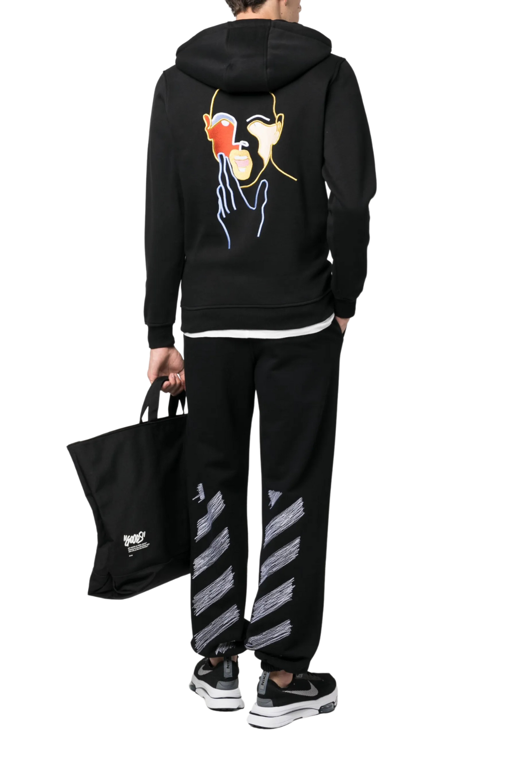 Off-White Diag-print track pants Black for men