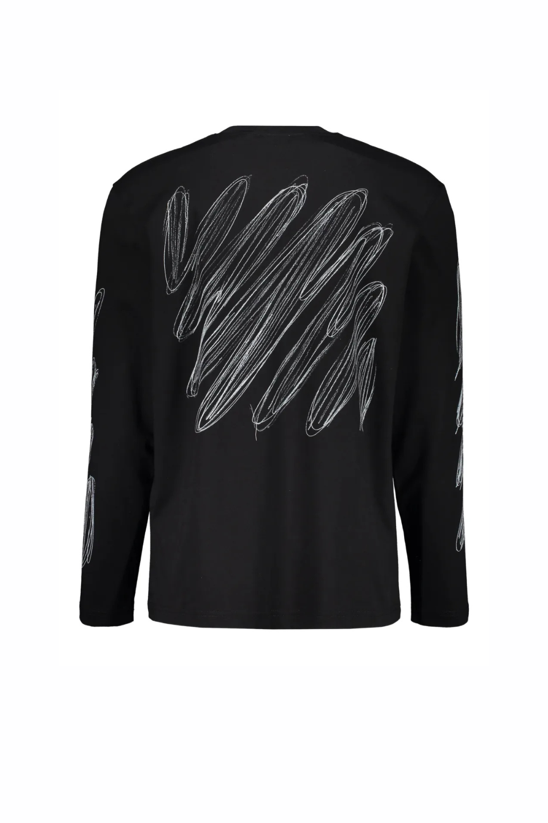 Off-White long-sleeve pattern T-shirt Black