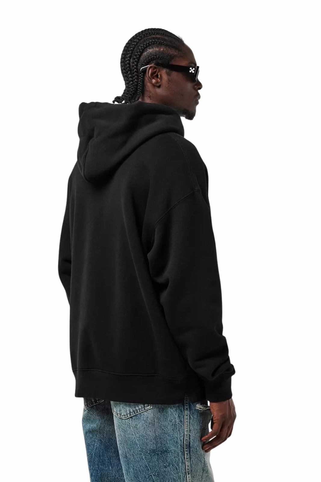 Off-White Men's Intern Skate Cotton Long Sleeve Hoodie Black