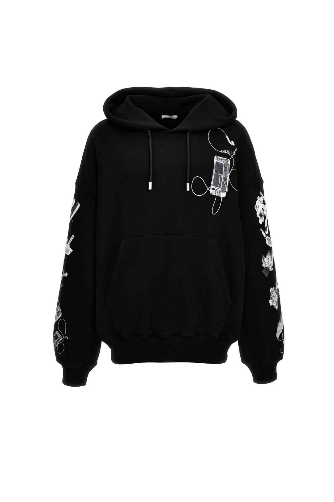 Off-White Scan Arrow cotton hoodie Black