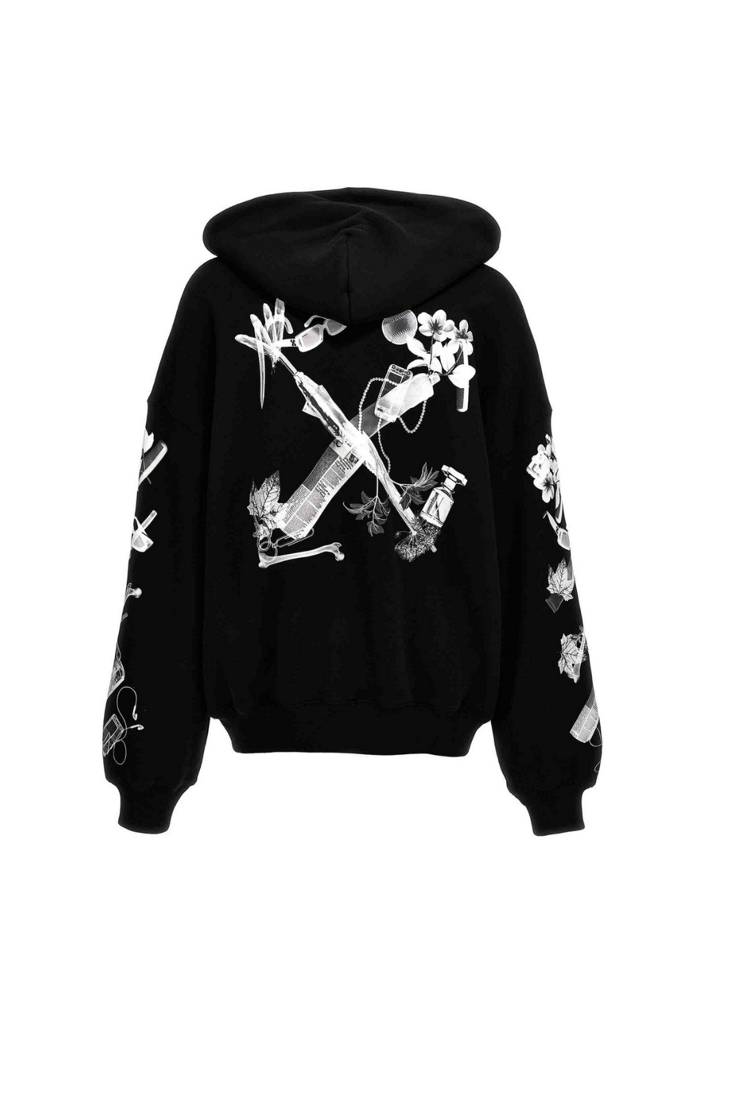 Off-White Scan Arrow cotton hoodie Black