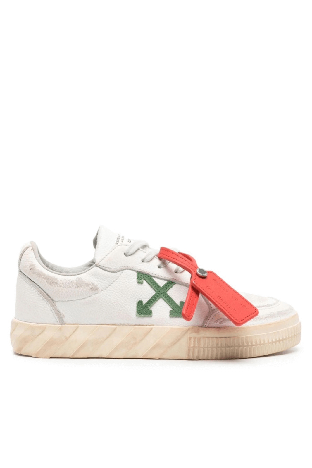 Off-White Low-Top Vulcanized Sneaker 'White Green'