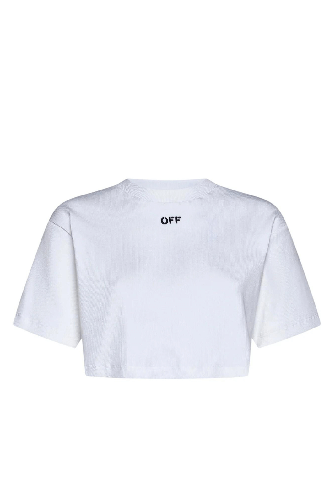 Off-White white cotton woman T-shirt with logo