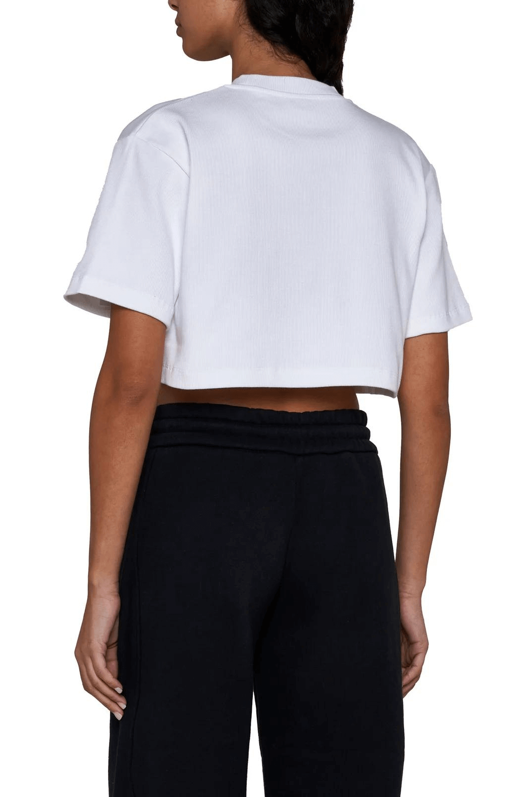 Off-White white cotton woman T-shirt with logo