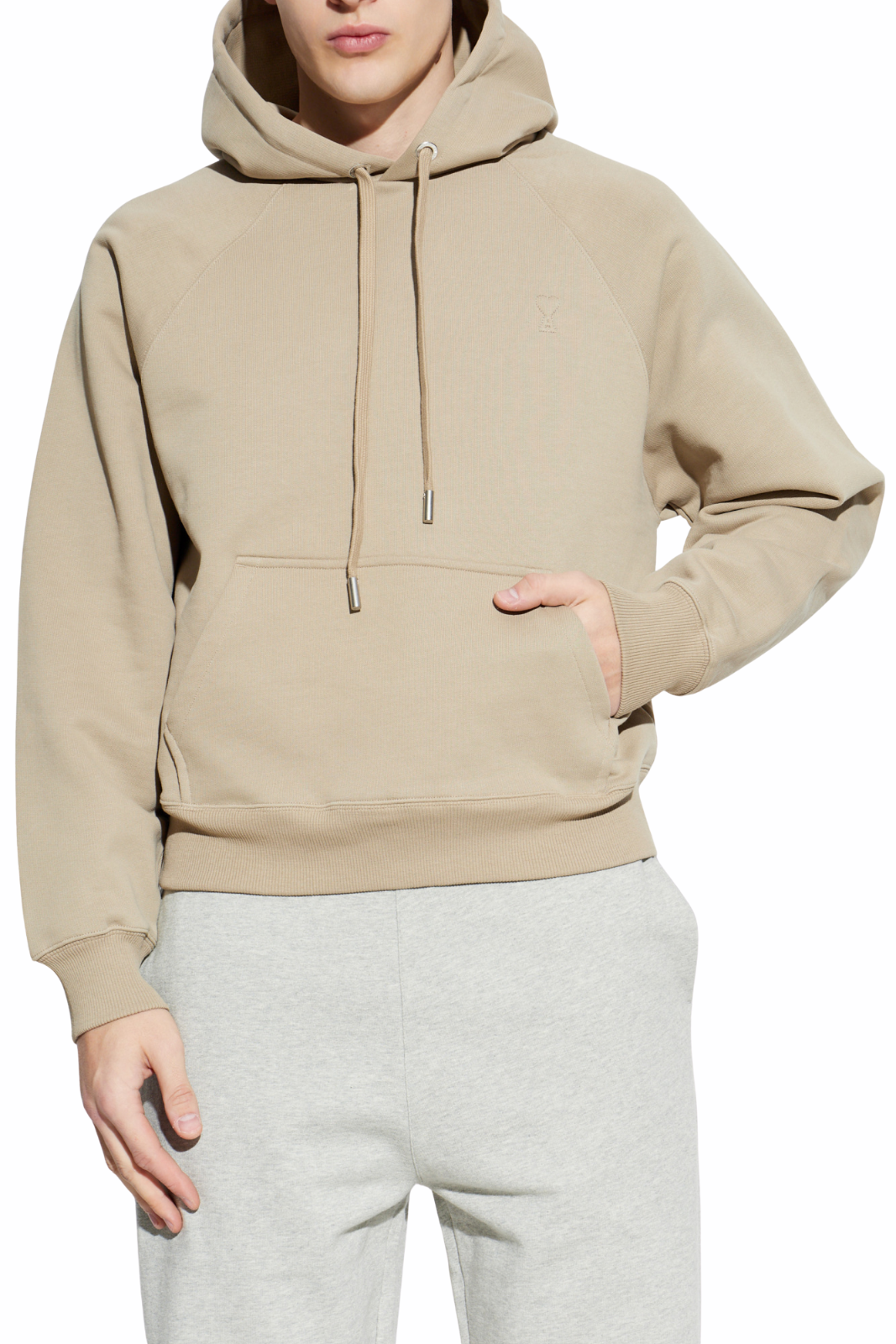 Ami Paris Alexandre Mattiussi beige Oversize Hoodie