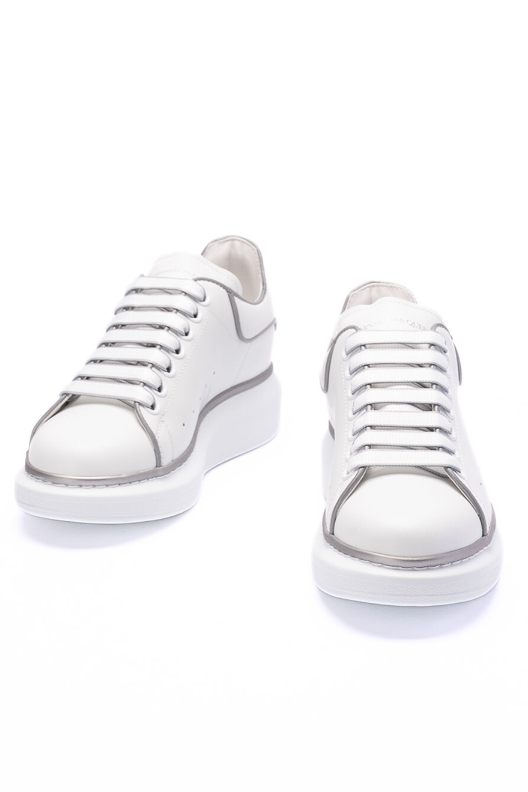 Alexander McQueen Oversized Woman Sneakers White Silver